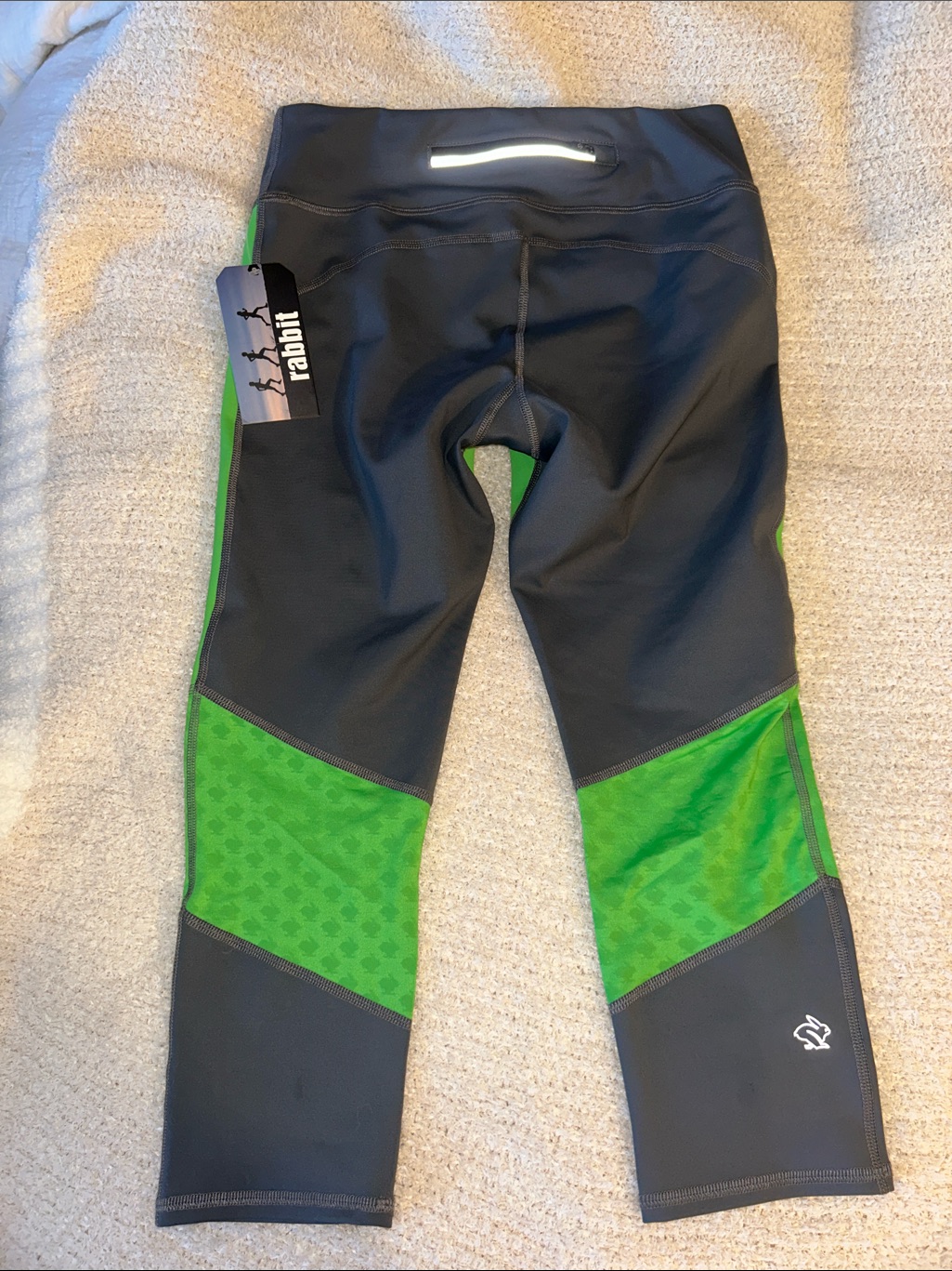 Rabbit Green & Gray Speed Capreeze Performance Leggings — image 2 of 3